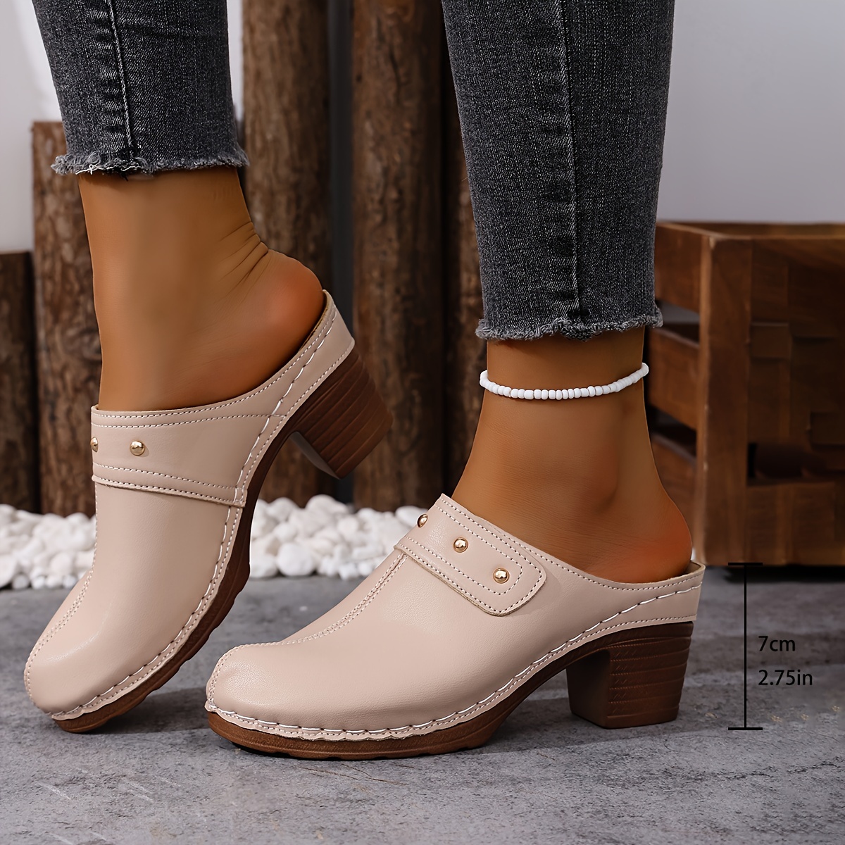 Women's Summer Travel Essentials High Heel Slippers