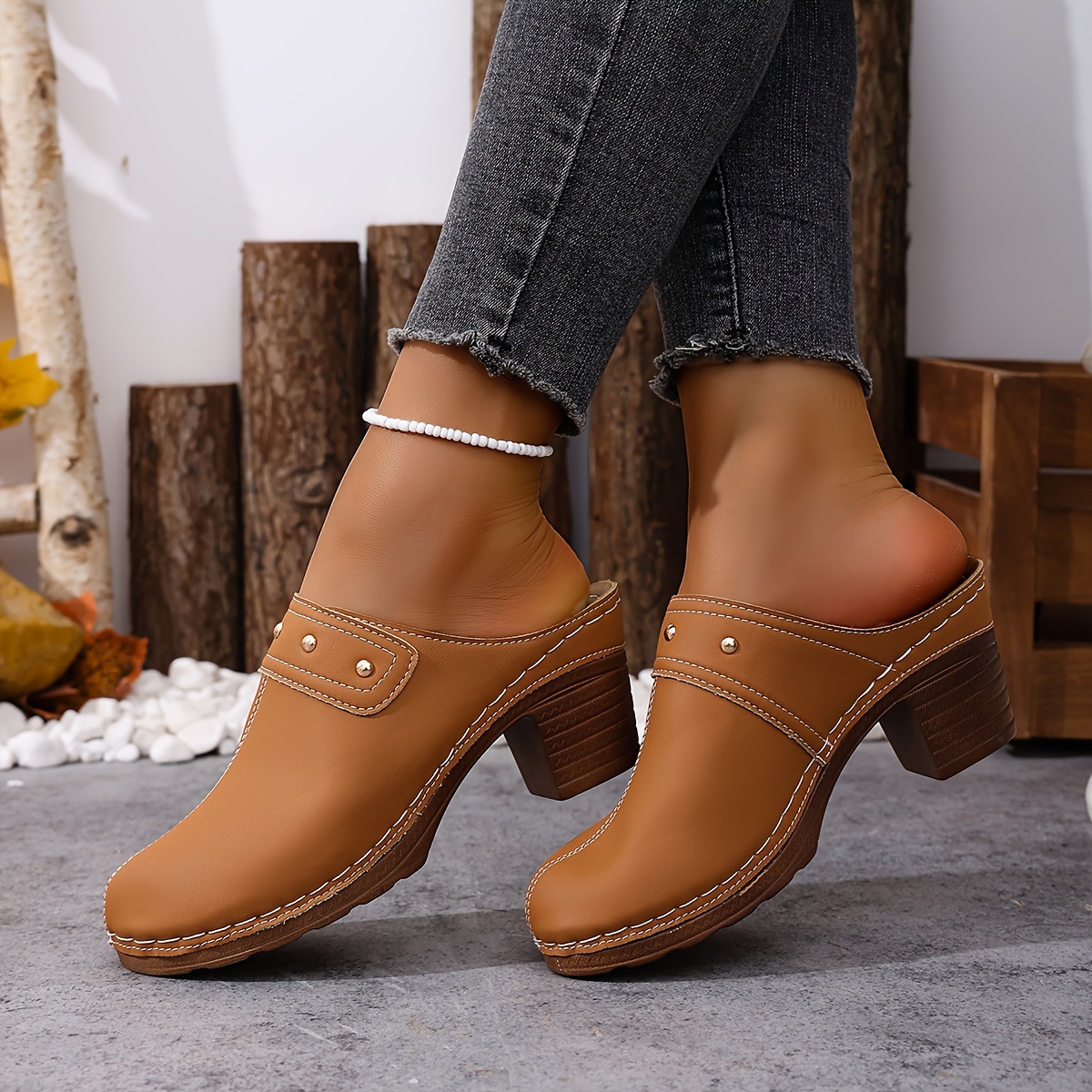 Women's Summer Travel Essentials High Heel Slippers