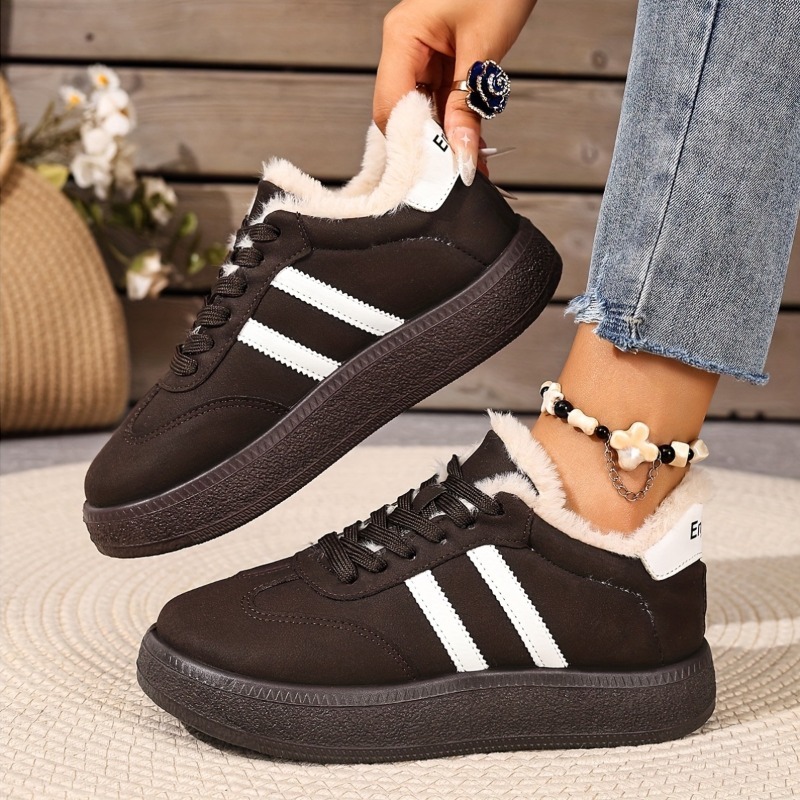 Women'S Winter Boots - Thick Warm Lace-Up Ankle Boots