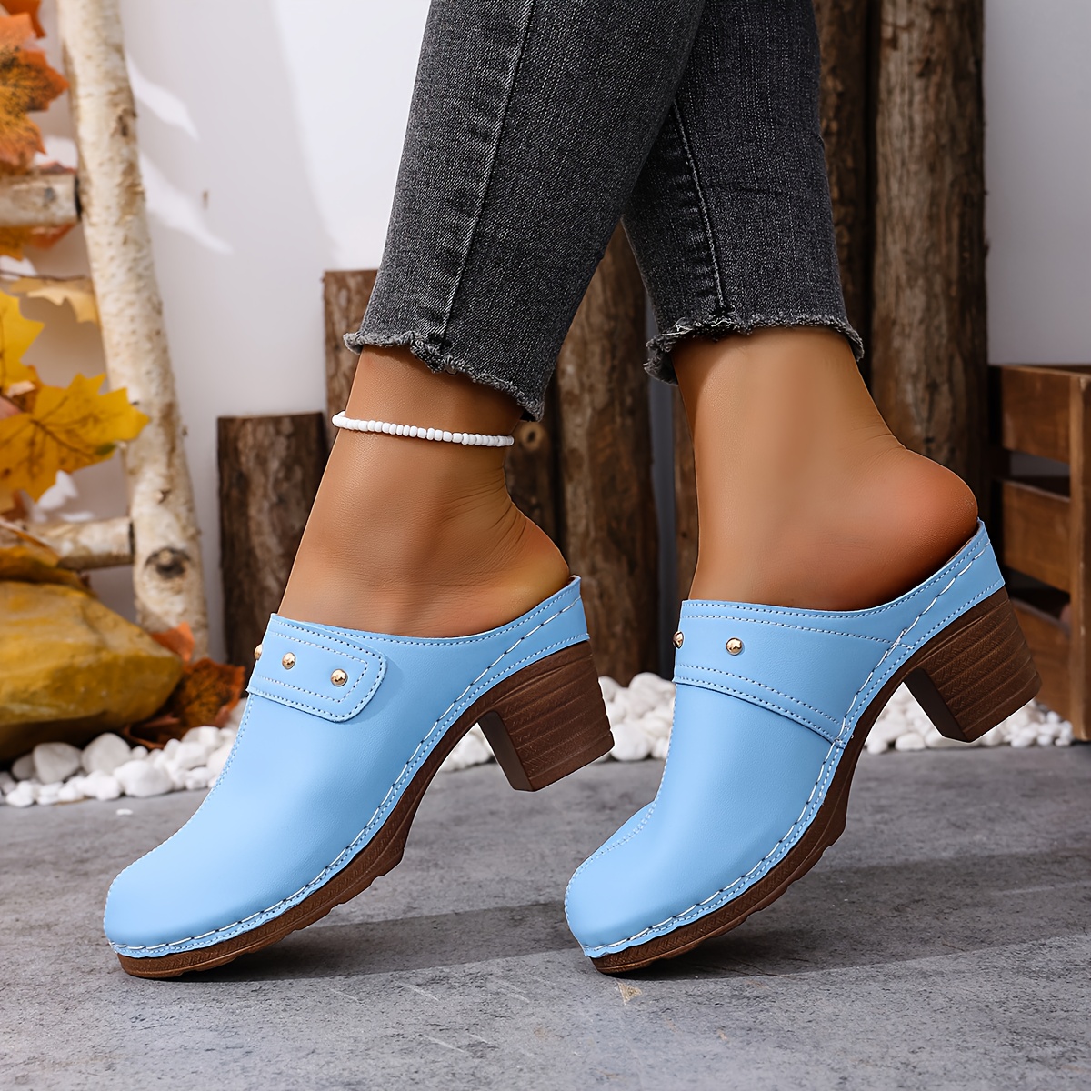 Women's Summer Travel Essentials High Heel Slippers