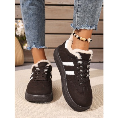 Women'S Winter Boots - Thick Warm Lace-Up Ankle Boots