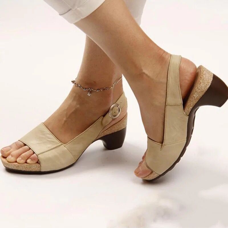 Ladies' solid-color high heels