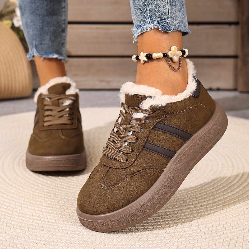 Women'S Winter Boots - Thick Warm Lace-Up Ankle Boots