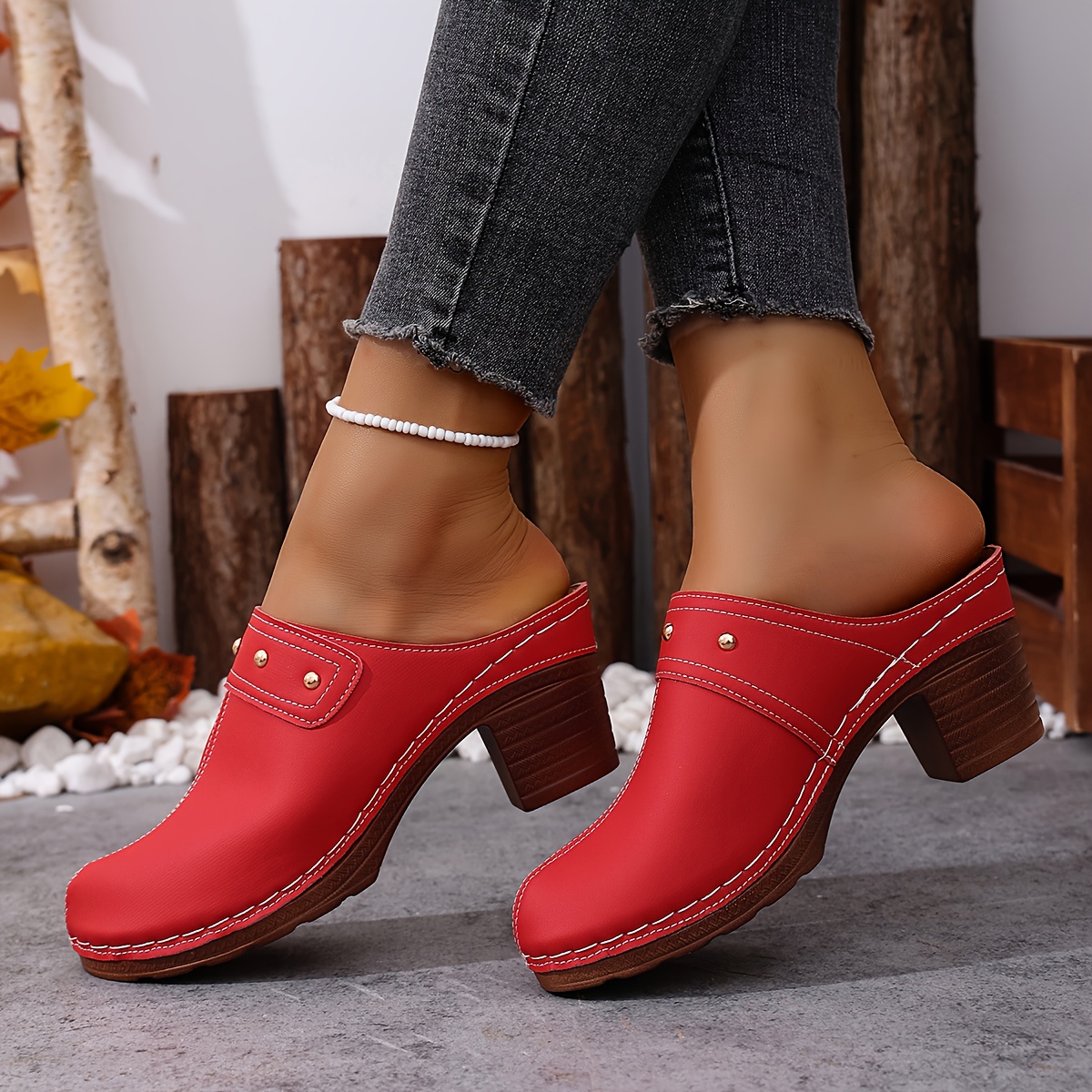 Women's Summer Travel Essentials High Heel Slippers