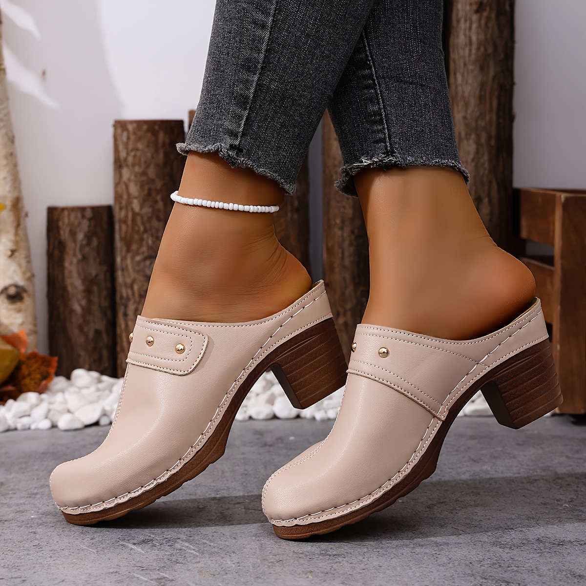 Women's Summer Travel Essentials High Heel Slippers