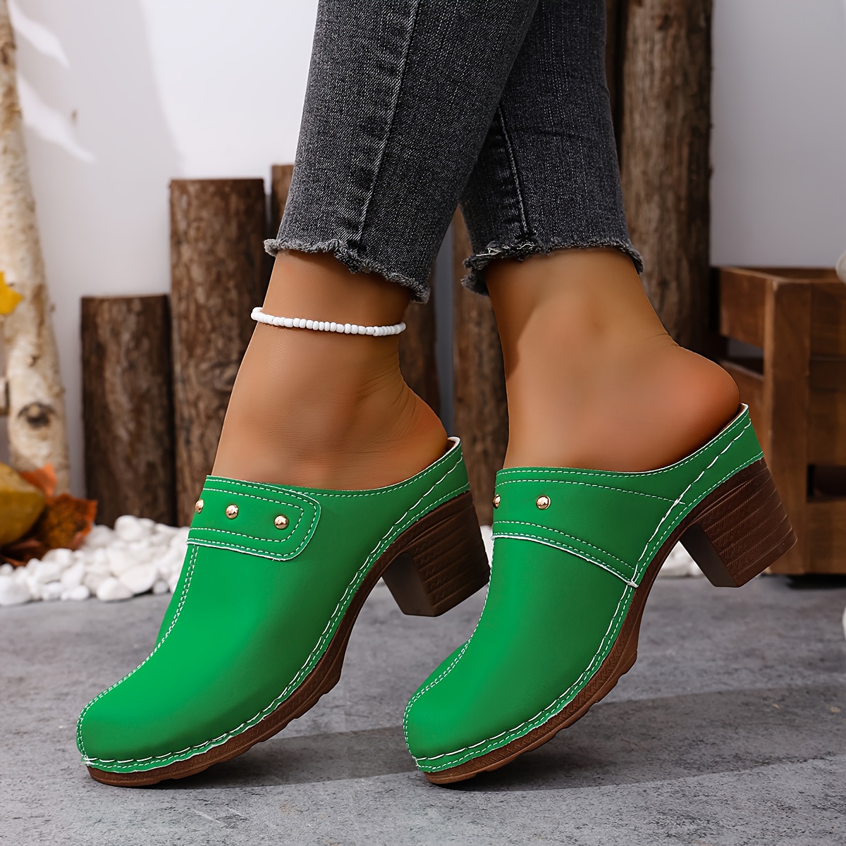 Women's Summer Travel Essentials High Heel Slippers