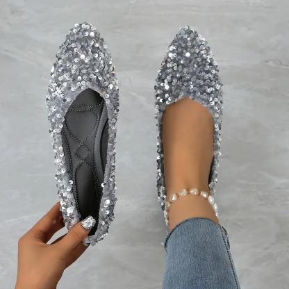 Elegant French Style Pointed Toe Flats
