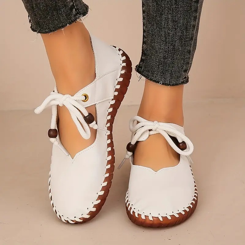 Women's Elegant Lace-Up Mary Jane Shoes