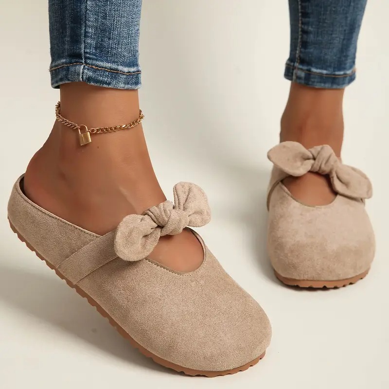Women's Bow Detail Slip-On Mules 