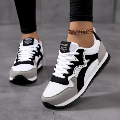 Women's Retro Low-Top Lace-Up Sneakers