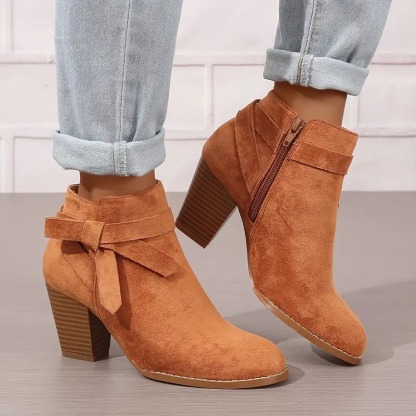 Women's Zipper Closure Ankle Boots