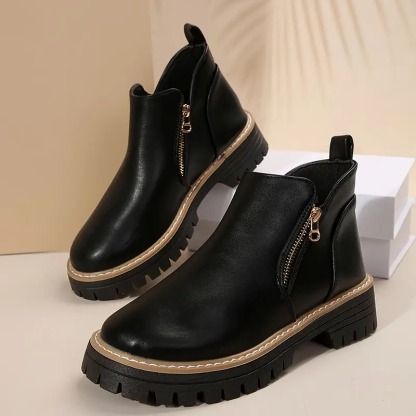 Women's Zipper Closure Ankle Boots