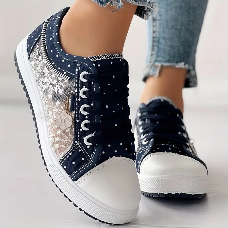 Women's Floral Mesh Sneakers