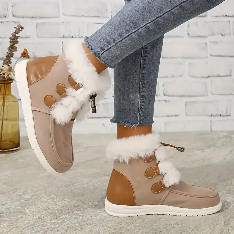 Women's Cozy Fleece Non-Slip Snow Boots