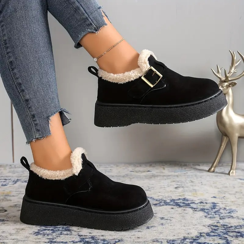 Women's Fleece Lined Platform Snow Boots