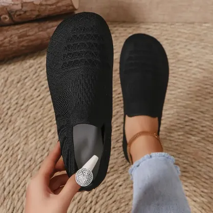 Women's Big Head Knitted Wide Foot Shoes