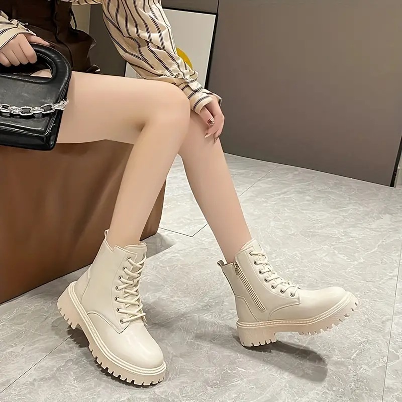 Women's Plush Lined Combat Boots