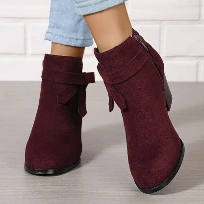 Women's Zipper Closure Ankle Boots