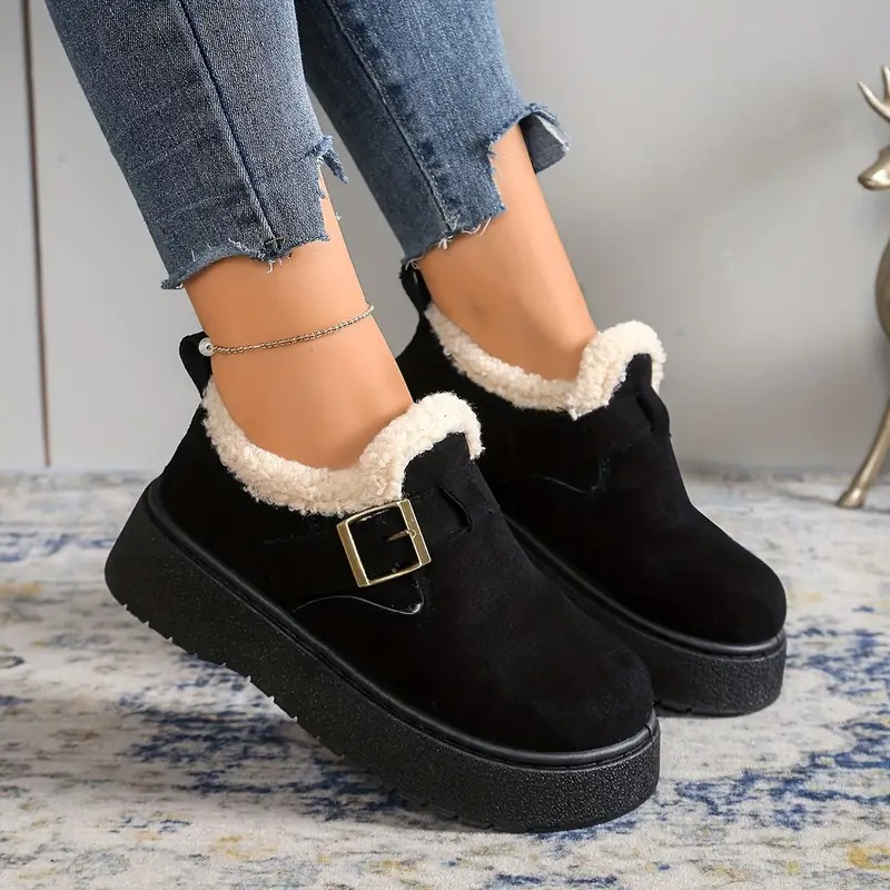 Women's Fleece Lined Platform Snow Boots