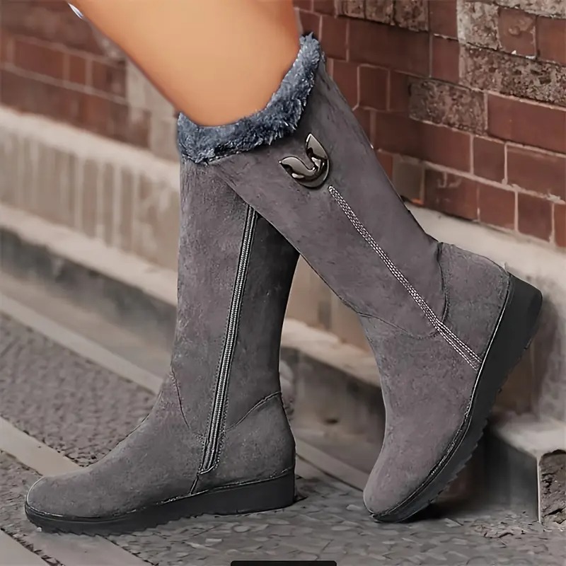 Women's Fleece-Lined Mid-Calf Boots