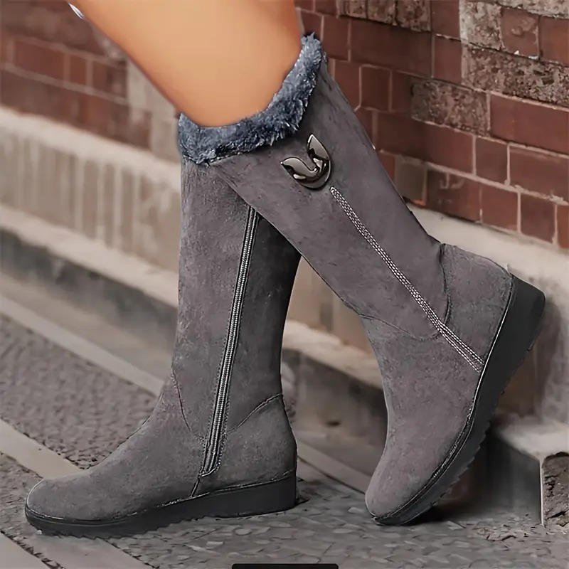 Women's Fleece-Lined Mid-Calf Boots