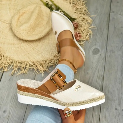 Women's Retro Adjustable Mule Shoes