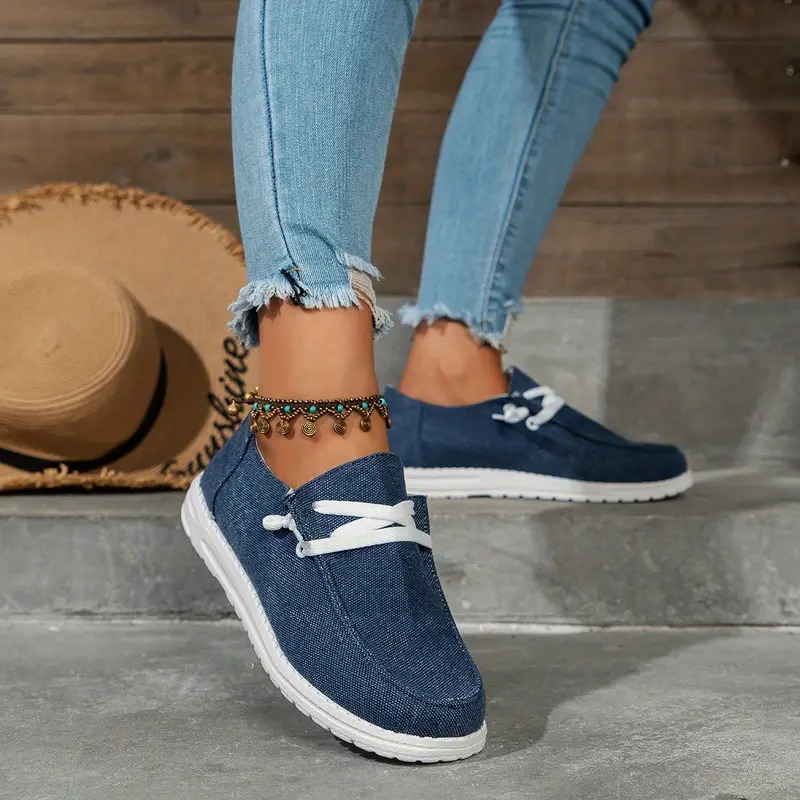 Women's Lace Up Canvas Loafer