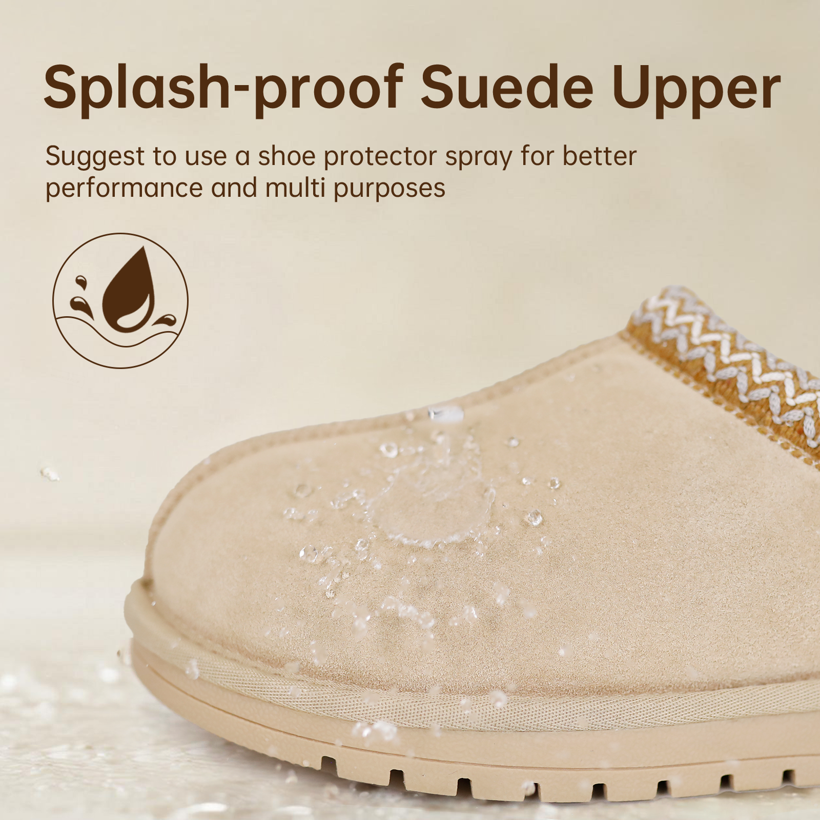 Women's Leather Outdoor Suede Slippers