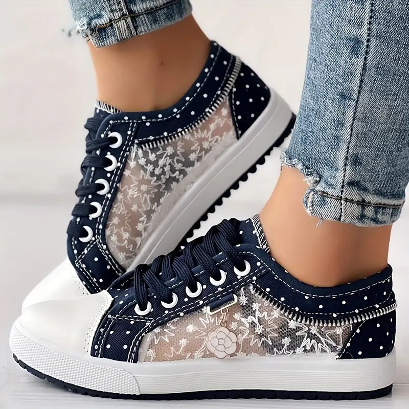 Women's Floral Mesh Sneakers