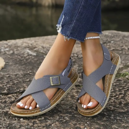 Women's Strap Roman Flat Sandals