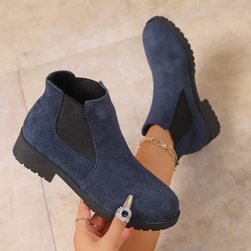 Women's Strap Low-Heel Chelsea Ankle Boots