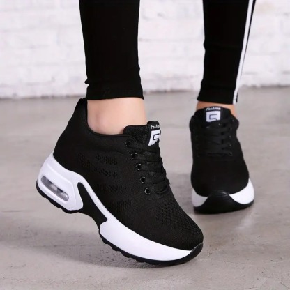 Women's Fashion Lace-Up Wedge Sneakers