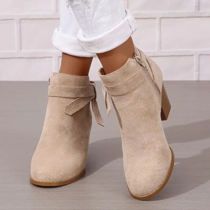 Women's Zipper Closure Ankle Boots