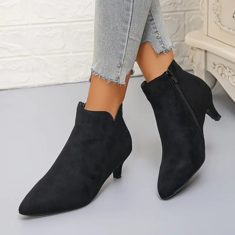 Women's Cute Small Kitten Heel Ankle Boots