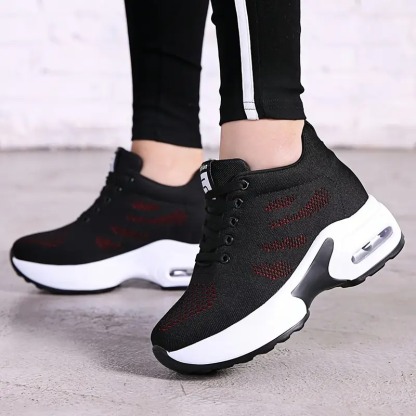 Women's Fashion Lace-Up Wedge Sneakers