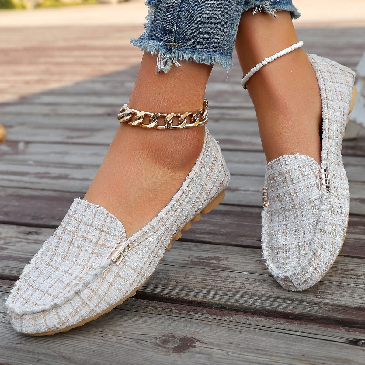 Women's Leopard Print Patchwork Loafers