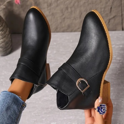 Women's Side Zipper Ankle Boots