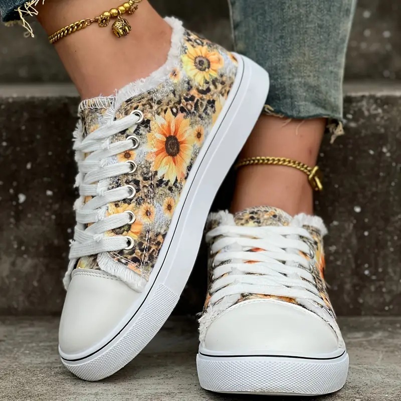 Womens Sunflower Canvas Shoes