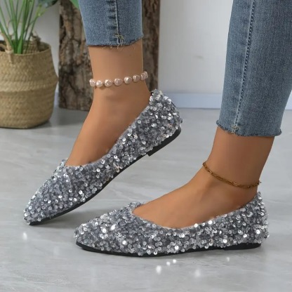 Elegant French Style Pointed Toe Flats