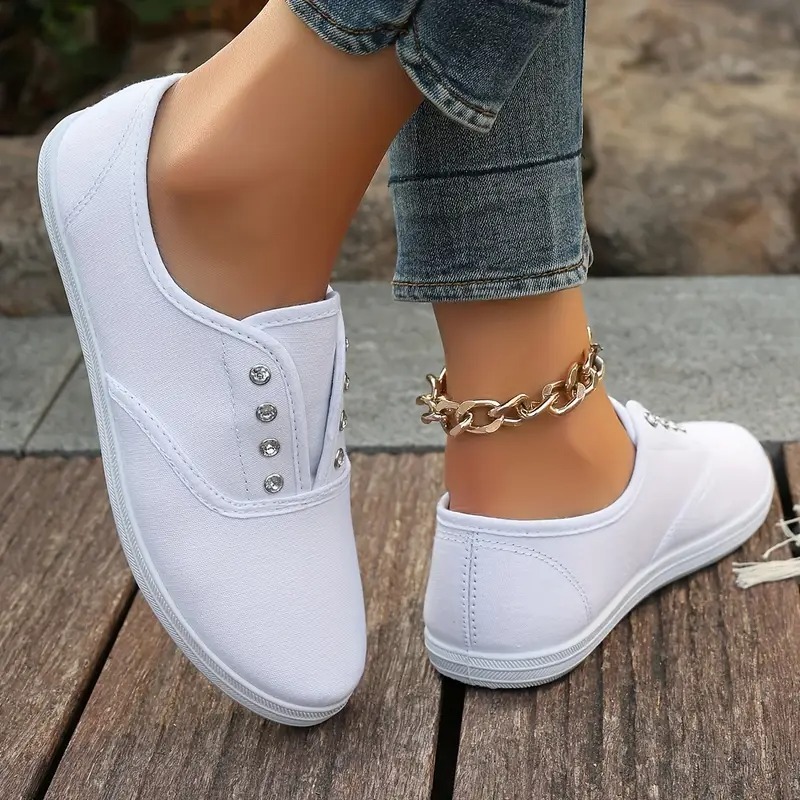 Women's Rhinestone Slip-On Flat Shoes