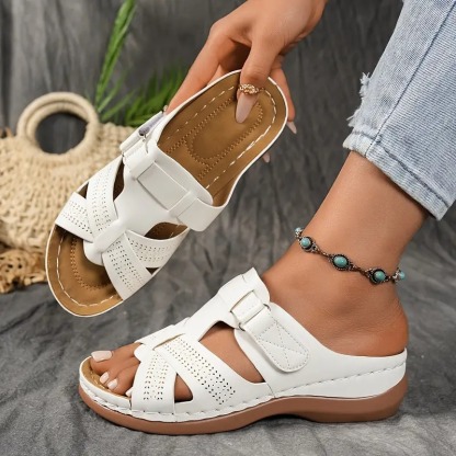 Arch Support Slip-On Platform Beach Sandals