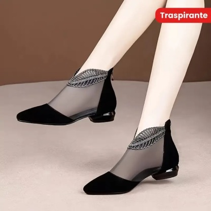 Women's Fashion Mesh Cutout Ankle Boots