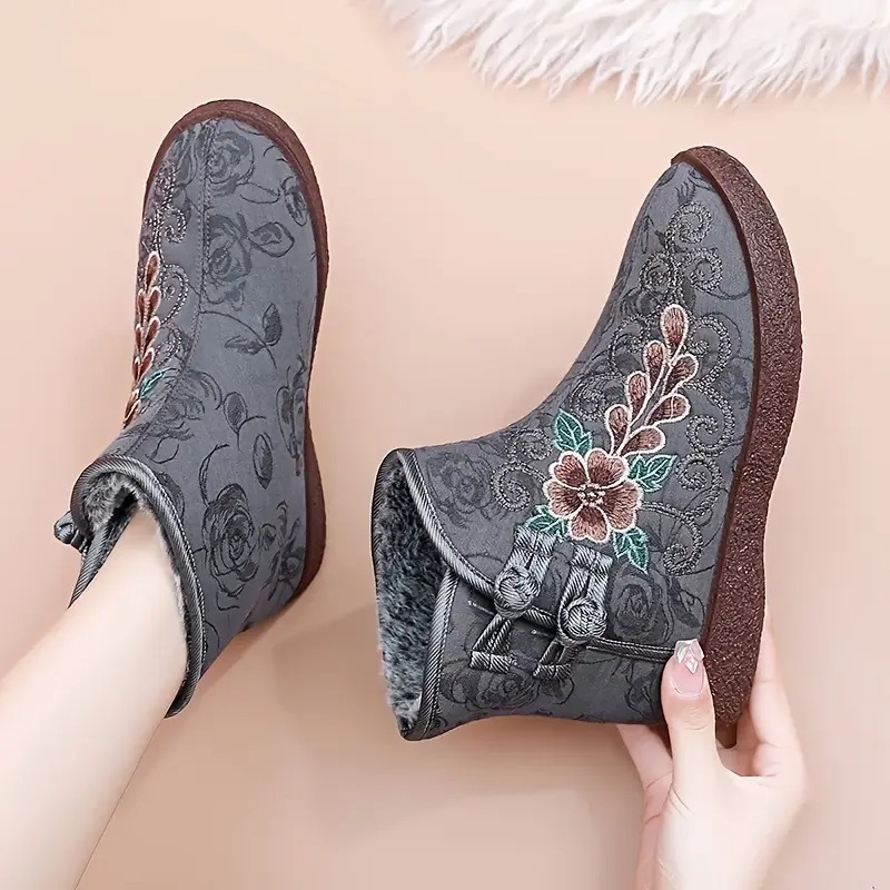 Winter Warm Fleece-Lined Ankle Boots