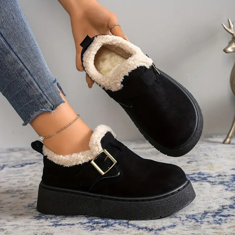 Women's Fleece Lined Platform Snow Boots