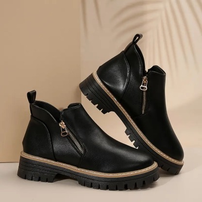 Women's Zipper Closure Ankle Boots