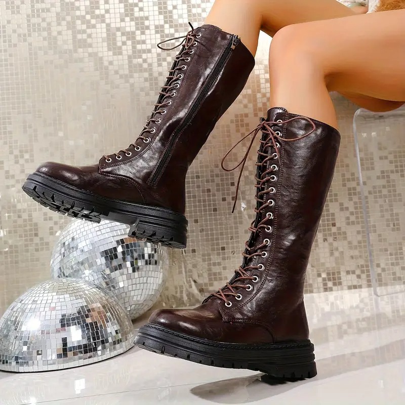 Women's Comfort Retro Lace-Up Boots