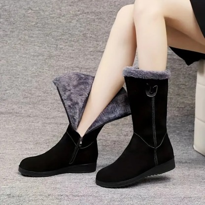 Women's Fleece-Lined Mid-Calf Boots