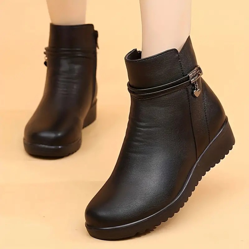 Women's Solid Color Minimalist Boots