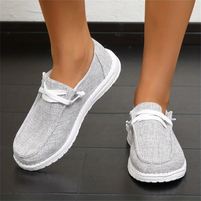 Women's Lace Up Canvas Loafer