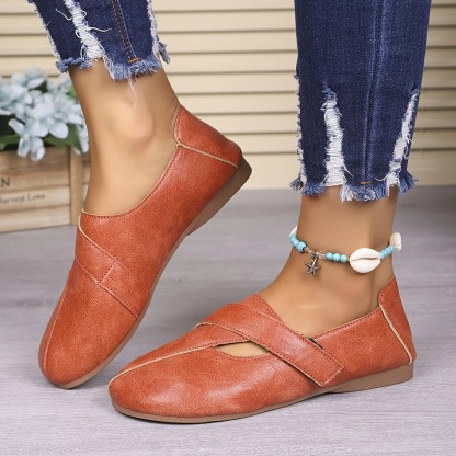 Women's Leather Velcro Comfort Shoes
